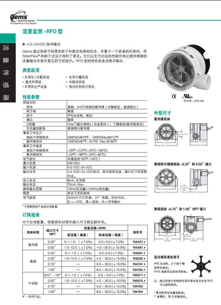 美國捷邁GEMS的RFO型流量監(jiān)測